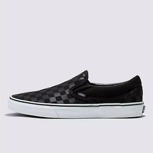 Vans classic slip on black on black checker women's 8.5 men's 7.0 regular width